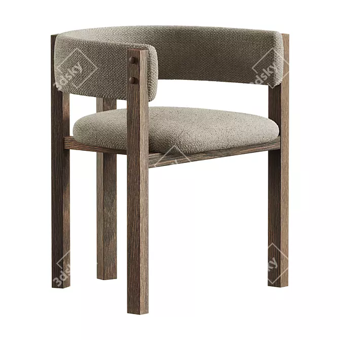  Stylish Vittoria Dining Armchair 3D model image 2