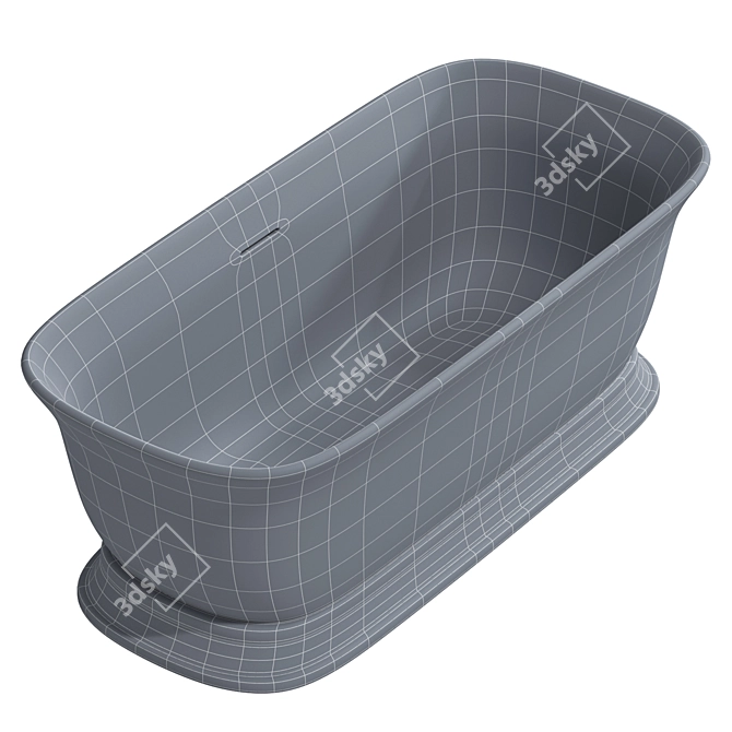 Modern Freestanding Acrylic Bathtub, BELBAGNO_BB400 3D model image 4