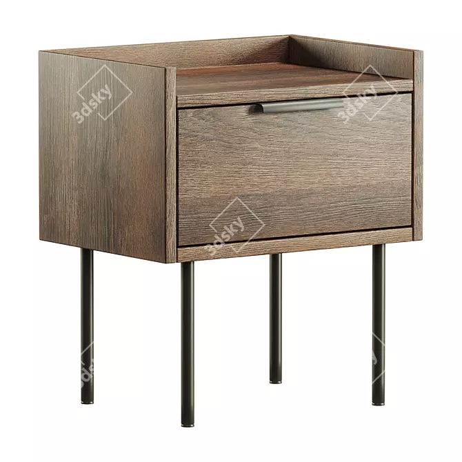 Elegant Bedside Volga Table 3D model image 3