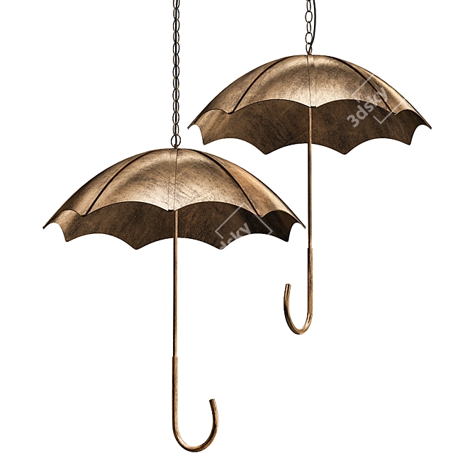 Imperium Loft Umbrella Pendant Light 3D model image 1