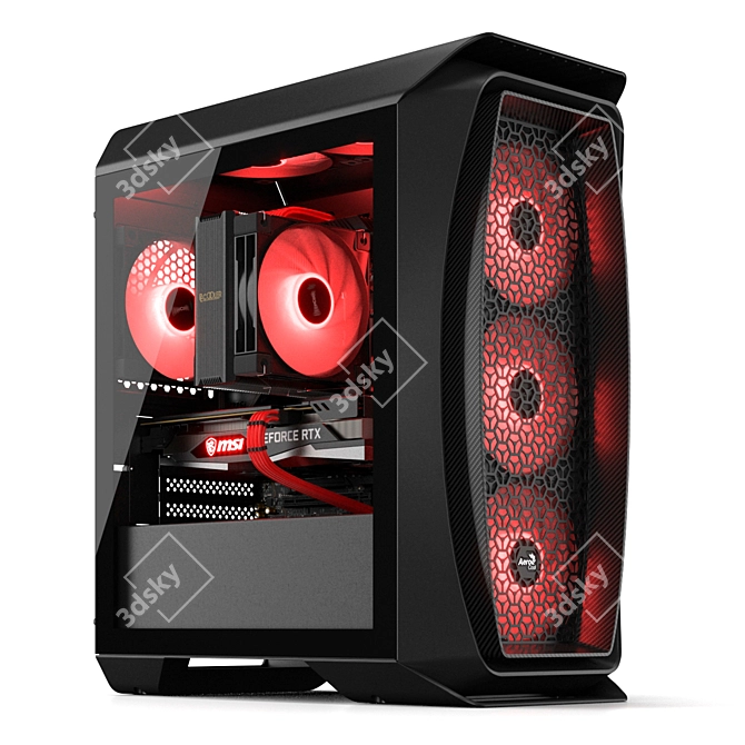 Mini Gaming PC | RGB Lighting | V-Ray 3D model image 1