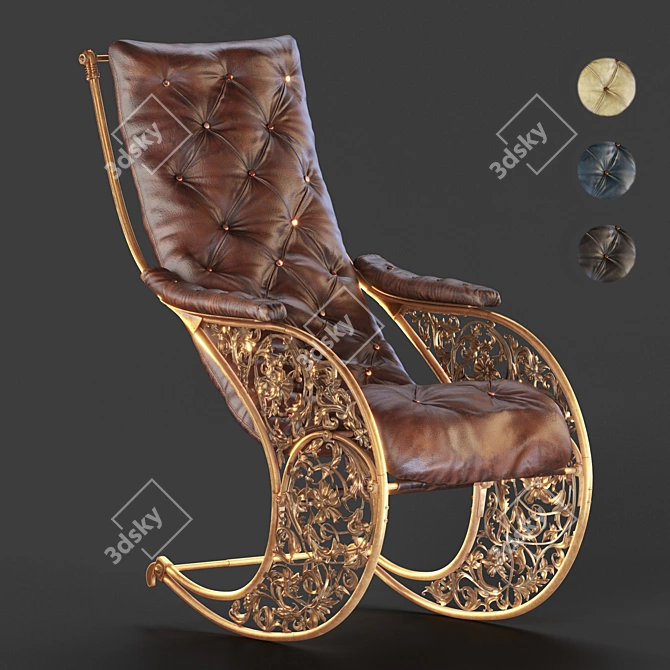 Elegant Winfield Rocking Chair 3D model image 1