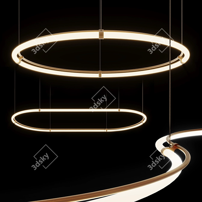 Custom Chandelier Kits: 5 Designs 3D model image 1