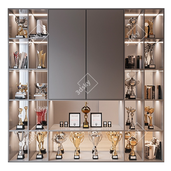 Award Shelf Display Stand 3D model image 1