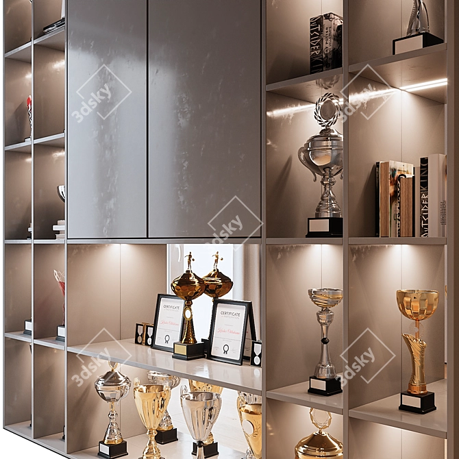 Award Shelf Display Stand 3D model image 2