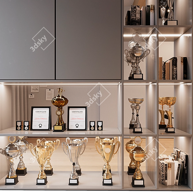 Award Shelf Display Stand 3D model image 4