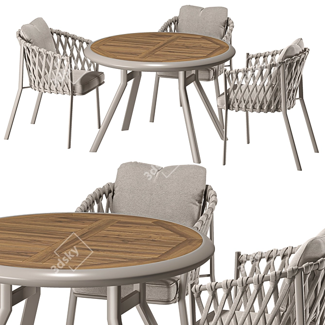 Karel Table & Chair Set 3D model image 1