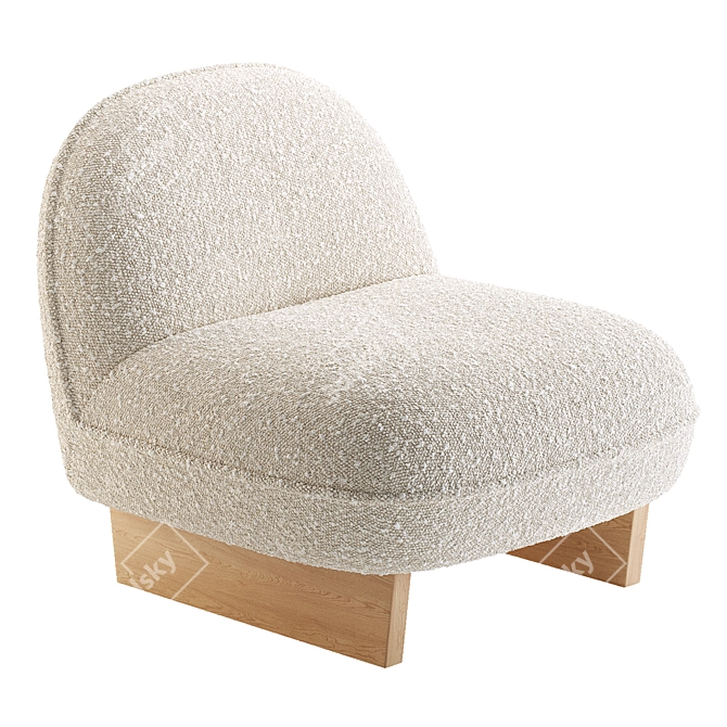 Cozy Sherpa Accent Chair 3D model image 3