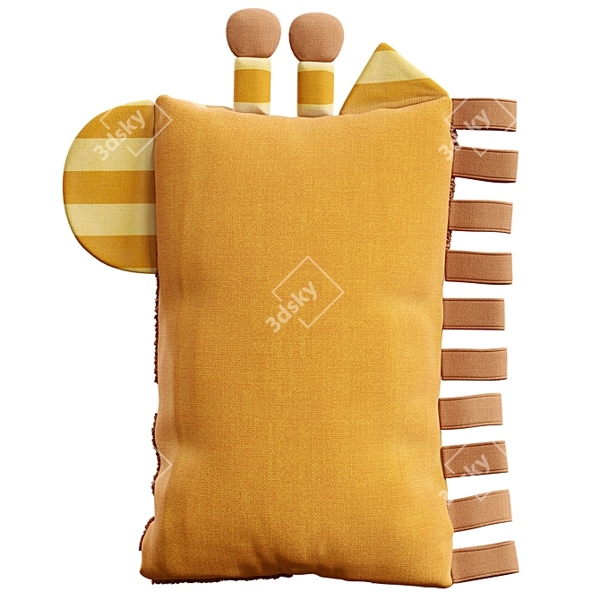 Safari Friends Kids Throw Pillows 3D model image 4