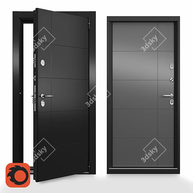 Weatherproof Outdoor Door Solution 3D model image 1