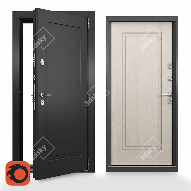  Dual-Thermal Exterior Door 3D model image 1