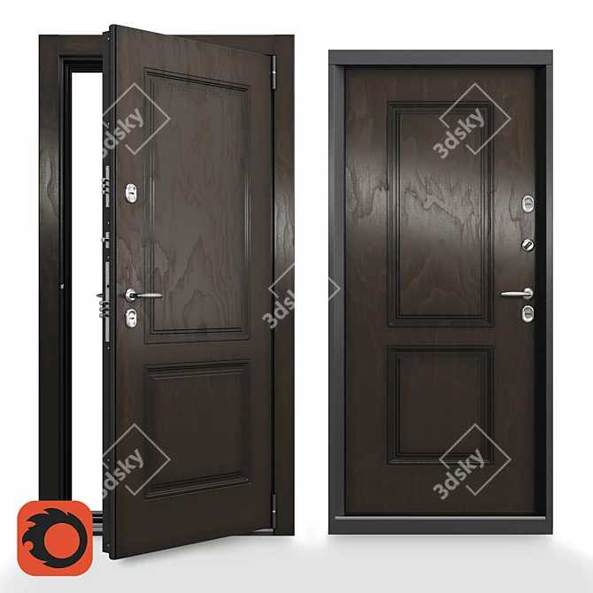 Snegir PRO Weather Resistant Door 3D model image 1