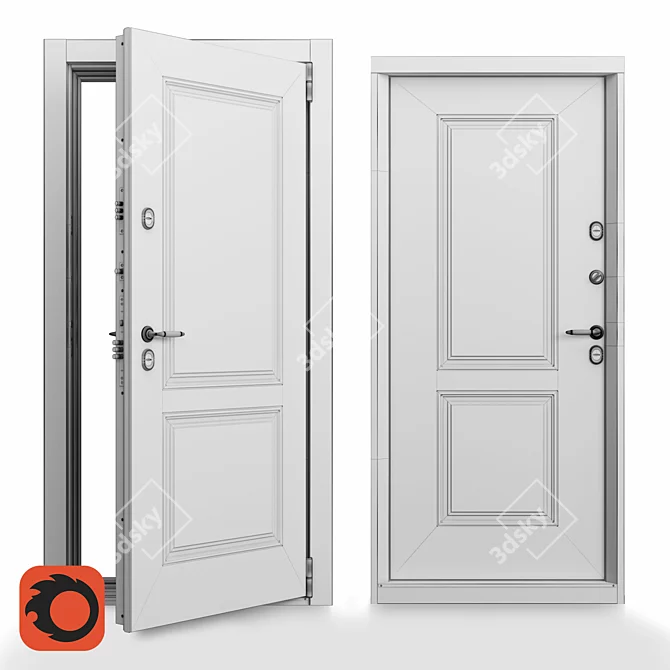 Snegir PRO Weather Resistant Door 3D model image 3