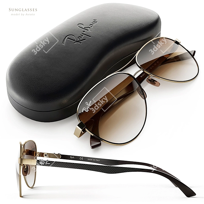 Ray-Ban RB-8313 Sunglasses Fits Perfectly 3D model image 1