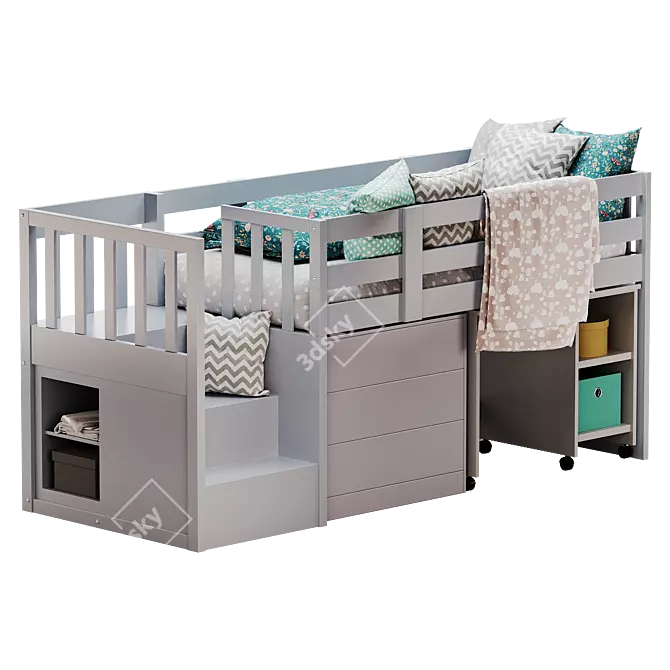 Modern Neutron Sleeper Bed 3D model image 1