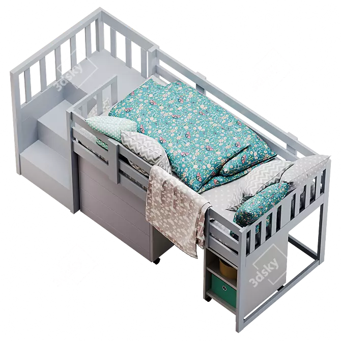 Modern Neutron Sleeper Bed 3D model image 2