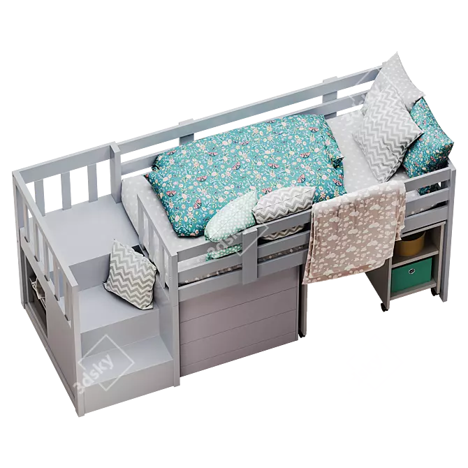 Modern Neutron Sleeper Bed 3D model image 4