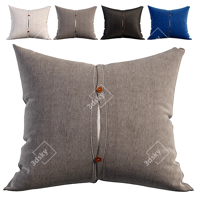 Elegant Decor Pillows Set 634 3D model image 1