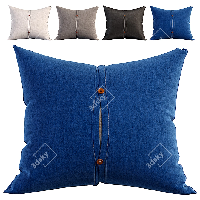 Elegant Decor Pillows Set 634 3D model image 2