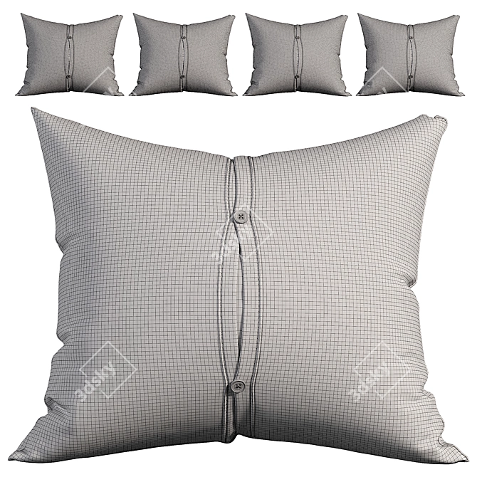 Elegant Decor Pillows Set 634 3D model image 3