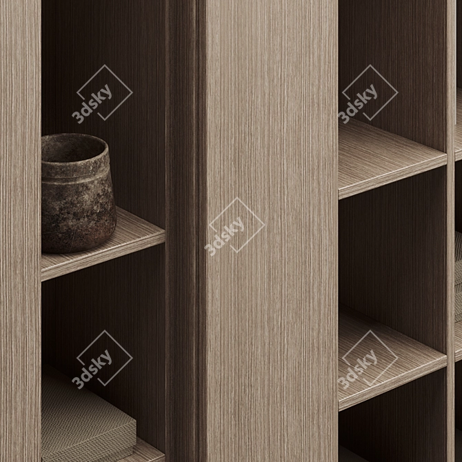 Modern Bookcase Furniture 3D Model 3D model image 5