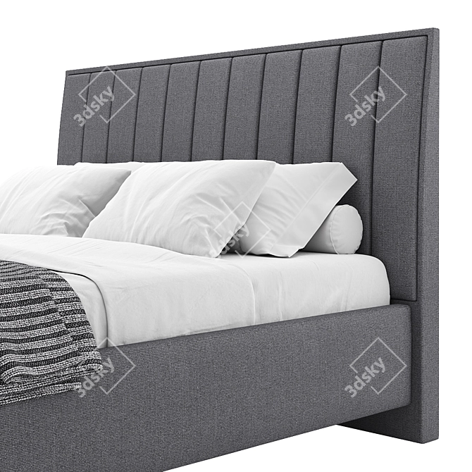 Elegant Majesty Bed Frame 3D model image 3