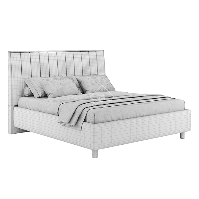 Elegant Majesty Bed Frame 3D model image 4