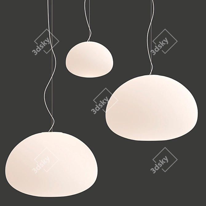 Muuto Fluid Opal Pendant Light 3D model image 2