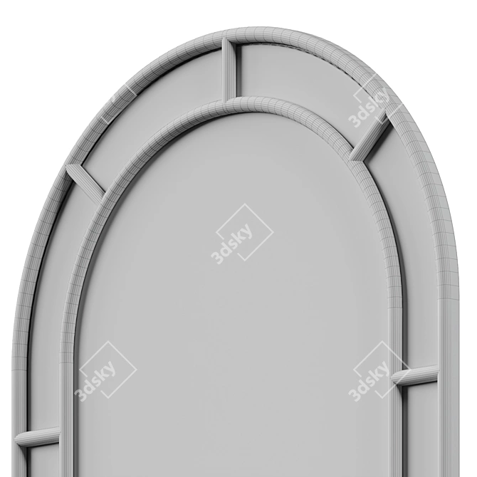 Modern Window Design Wall Mirror 3D model image 4