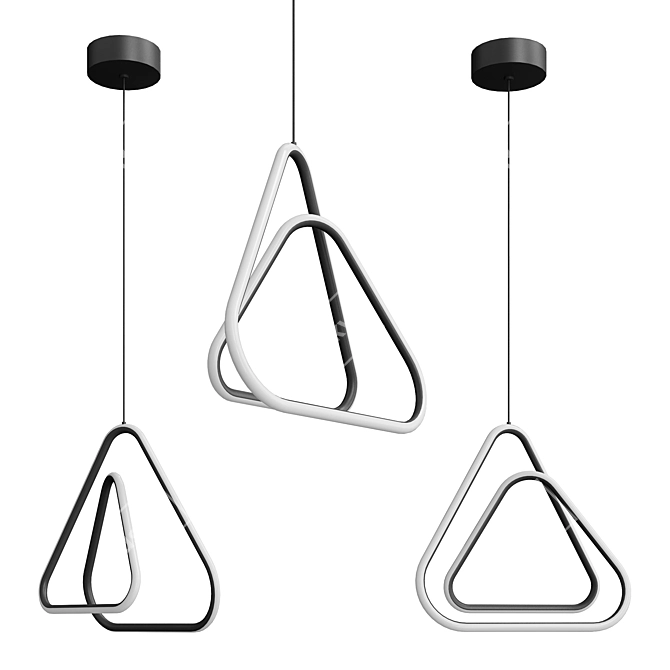 Prism LED Pendant Lighting Solution 3D model image 2