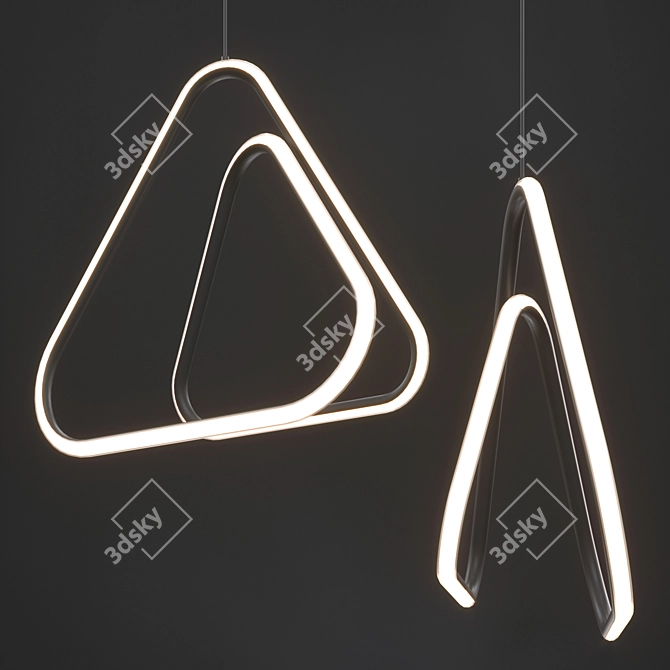 Prism LED Pendant Lighting Solution 3D model image 3