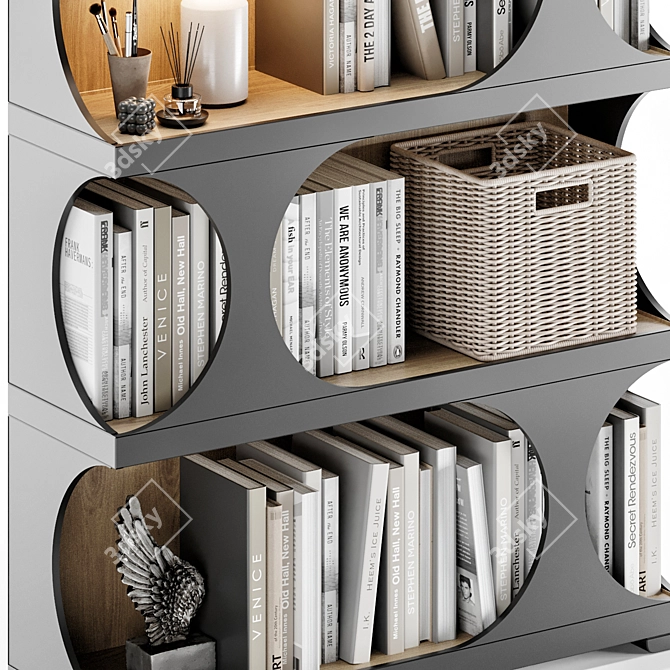 Corona 9 Bookshelf Display Stand 3D model image 2