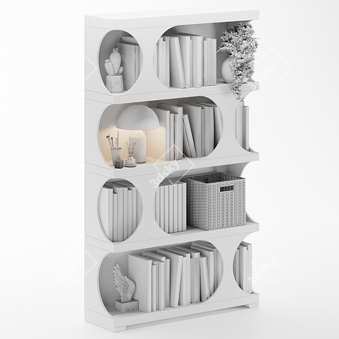 Corona 9 Bookshelf Display Stand 3D model image 5