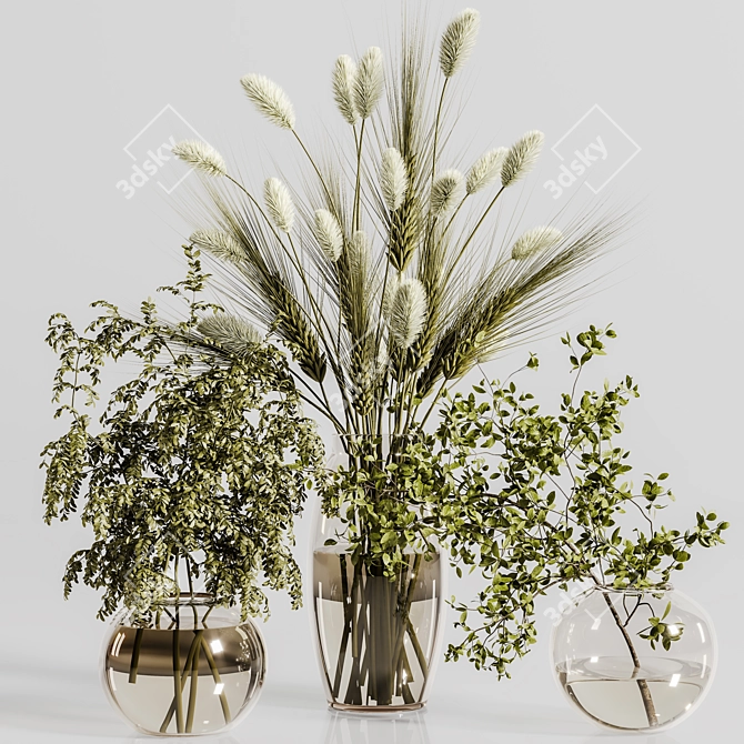 Beautiful Botanical 3D Bouquet 3D model image 4