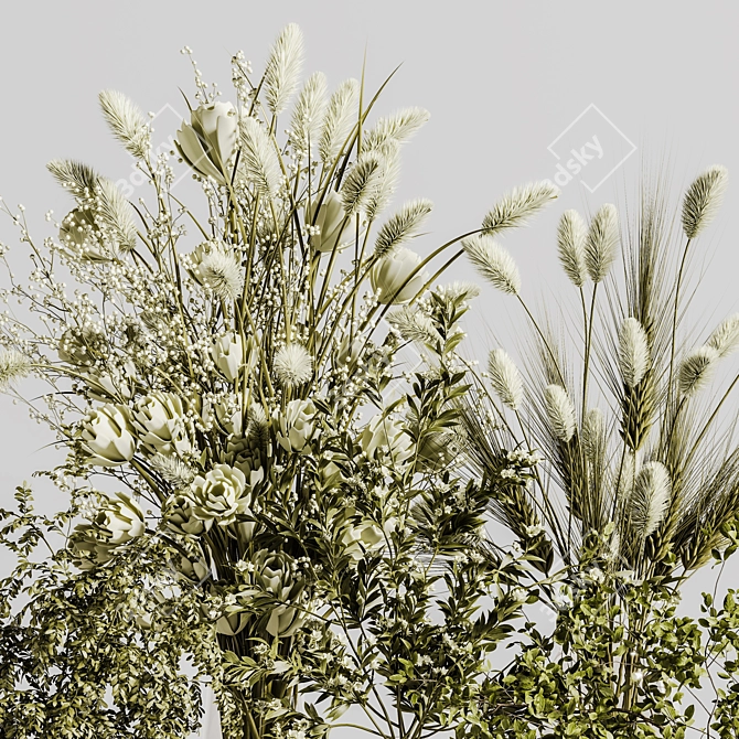 Beautiful Botanical 3D Bouquet 3D model image 7