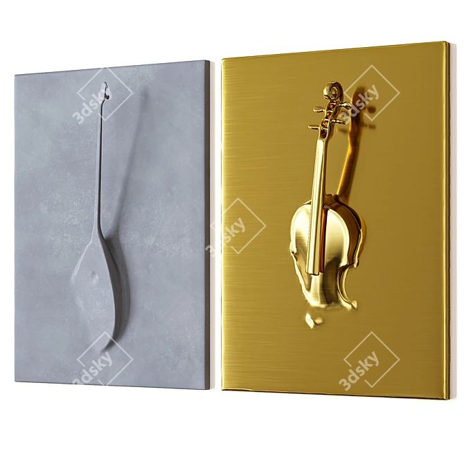 Musical Instrument Frames 3D model image 2