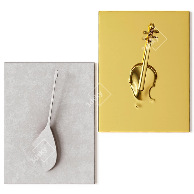 Musical Instrument Frames 3D model image 4