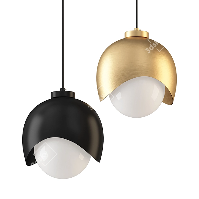 Adjustable Pendant Lamp Urban Chic 3D model image 1