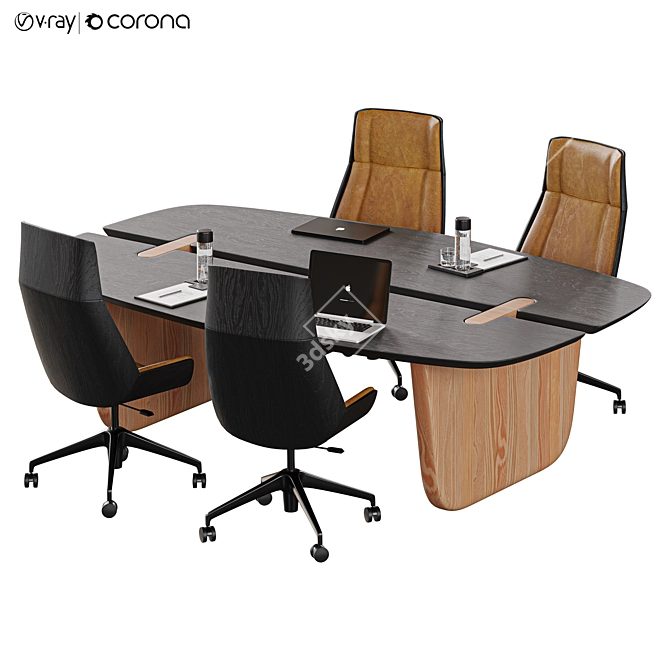 Modern Conference Table | Minimalistic Design 3D model image 10