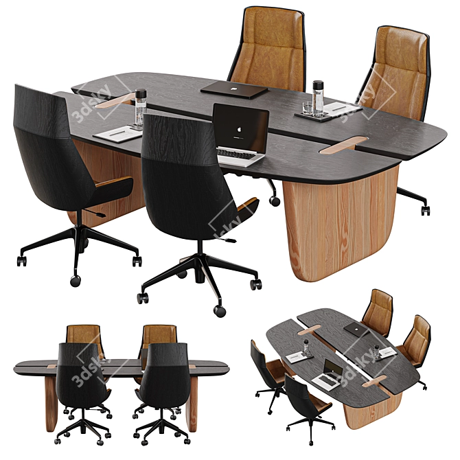 Modern Conference Table | Minimalistic Design 3D model image 12