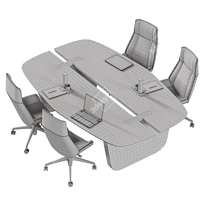 Modern Conference Table | Minimalistic Design 3D model image 13