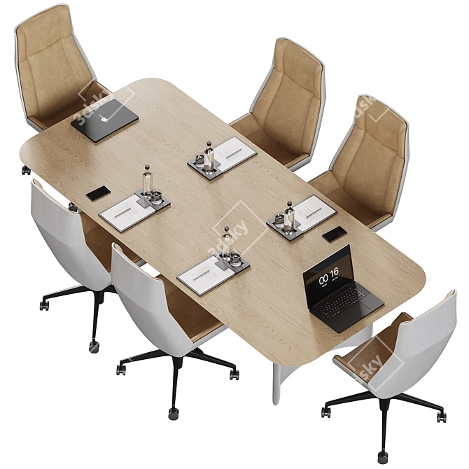 Modern Meeting Table with Style 3D model image 5