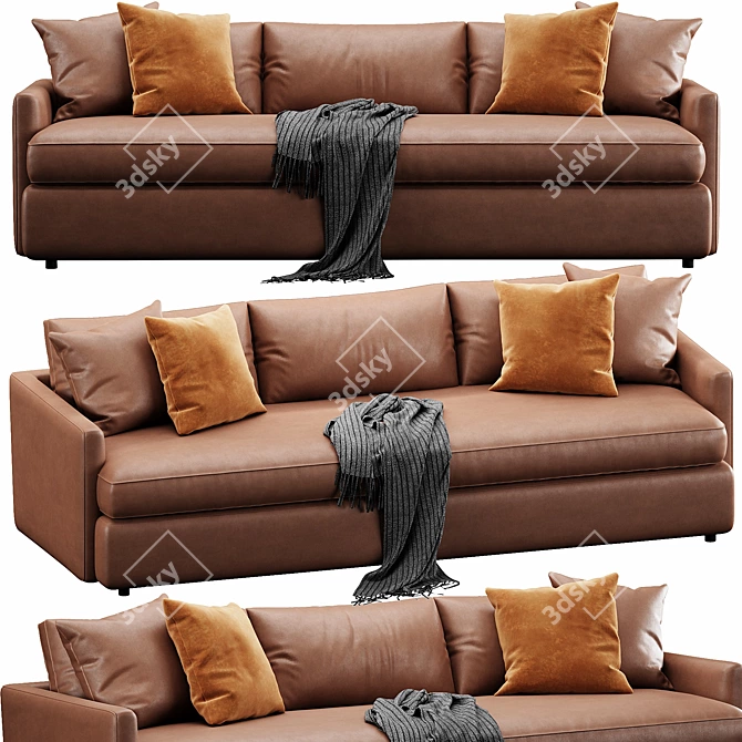 Versatile Lounge Sofa: 267cm Modifiable 3D model image 2