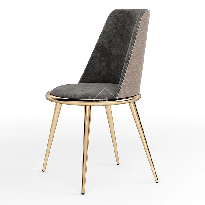 Elegant Aurora Imbottita Dining Chair 3D model image 7