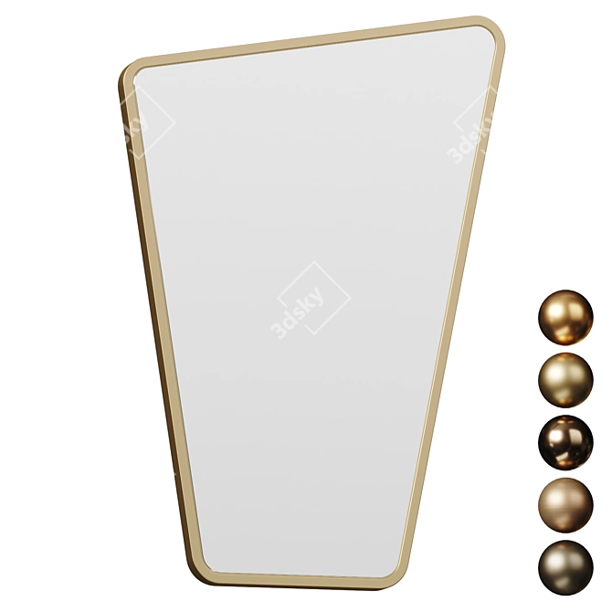 Handcrafted Minimalist Juliet Mirror 3D model image 1