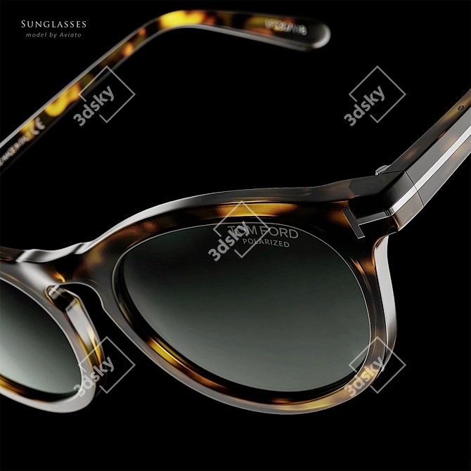 Tom Ford TF-904 Sunglasses Model 3D model image 2