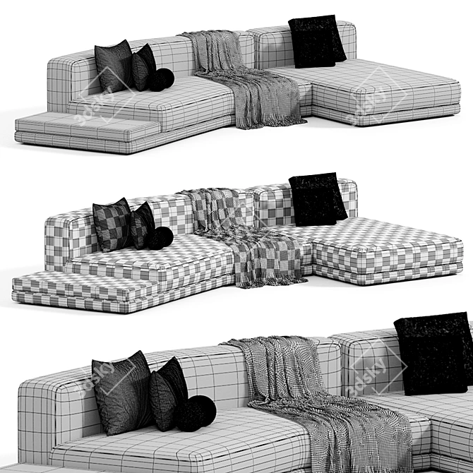 Modern Corner Sofa Klyde 2015 3D model image 3