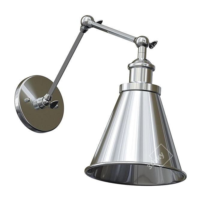 Silver II Library Sconce, ImperiumLoft 3D model image 1