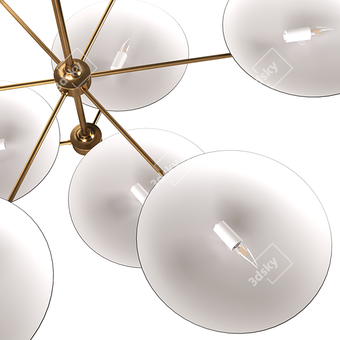 Elegant Two-Tier Chandelier Fixture 3D model image 3