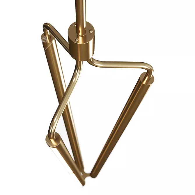 Modern Adjustable Long Chandelier 3D model image 3